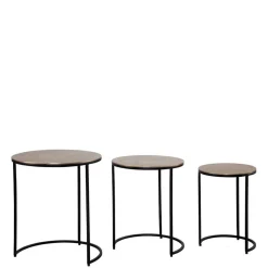 Beistelltisch Trio in Gold - Simorica (dreiteilig)