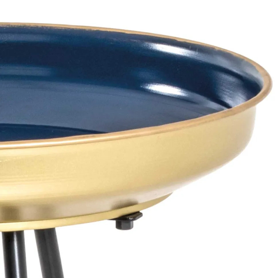 Beistelltische in Blau & Rot & Gold - Tayler (zweiteilig)