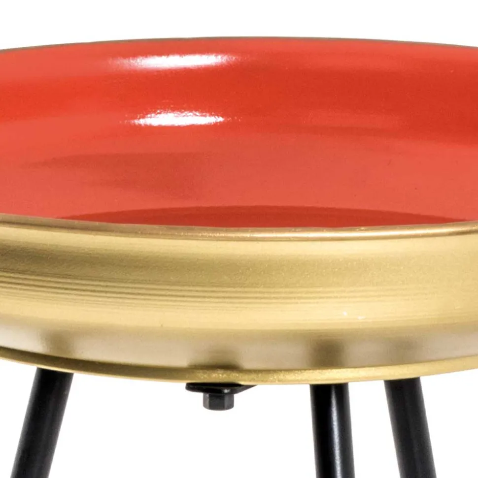 Beistelltische in Blau & Rot & Gold - Tayler (zweiteilig)