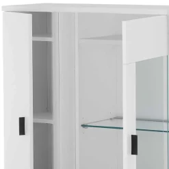 Beleuchteter Vitrinenschrank 125 cm hoch - Tirol