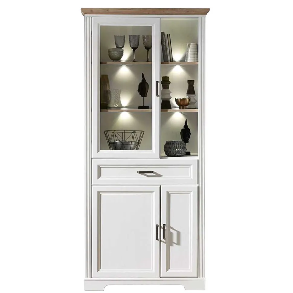 Beleuchteter Vitrinenschrank im Country Style - Sinolita