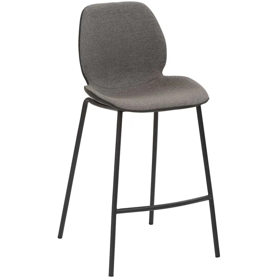 Bequemer Barstuhl in Anthrazit & Schwarz - Ambrogio