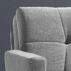 Bequemes Flachgewebe Faltsofa in Grau - Yirma