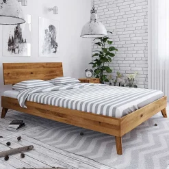 Überlanges Bett aus massiver Wildeiche - Eavy II