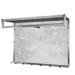 Beton Dekor Wandgarderobe Janana mit Metall verchromt