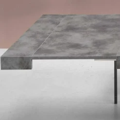 Betonoptik Ausziehtisch mit zwei Einlegeplatten - Relisa
