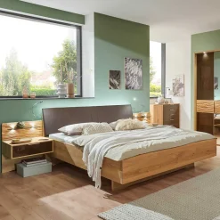 Bett & Nachtkommoden Kombi - Silberto (dreiteilig)