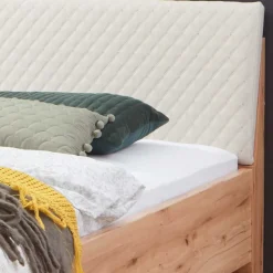 Bett Anlage in Kernbuche & Beige - Krofun I (dreiteilig)