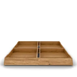 Bett mit Nachtkonsolen aus Wildeiche - Grenadys (dreiteilig)