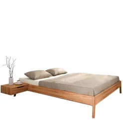 Bett ohne Kopfteil aus Kernbuche Massivholz - Bracco