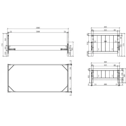 Bett und Nachtkommode und Schrank Set - Ellen