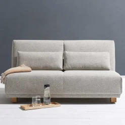 Bettcouch in Beige & Eiche - Memphis
