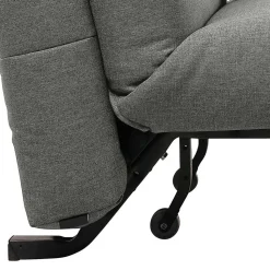 Bettcouch ohne Armlehnen in Hellgrau Stoff - Mariolina