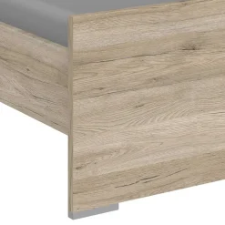 Bettgestell in Eiche San Remo Dekor & Weiß - Abrud