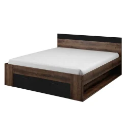 Bettgestell mit Schublade in Eiche Dunkel - Sivarin