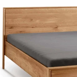 Bettgestell und Nachtkommoden aus Holz - Waving (dreiteilig)