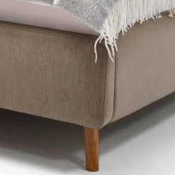 Bettkasten Polsterbett in Beige & Eiche - Stroy