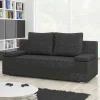Bettsofa in Dunkelgrau Material Mix - Classic