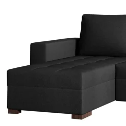 Bettsofa in Schwarzbraun Stoffbezug - Zyret