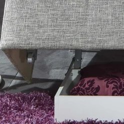 Bettsofa zum Ausklappen in hellem Silbergrau - Tropez