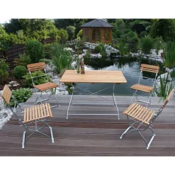 Biergarten Sitzgruppe für 4 Personen - Bray (fünfteilig)