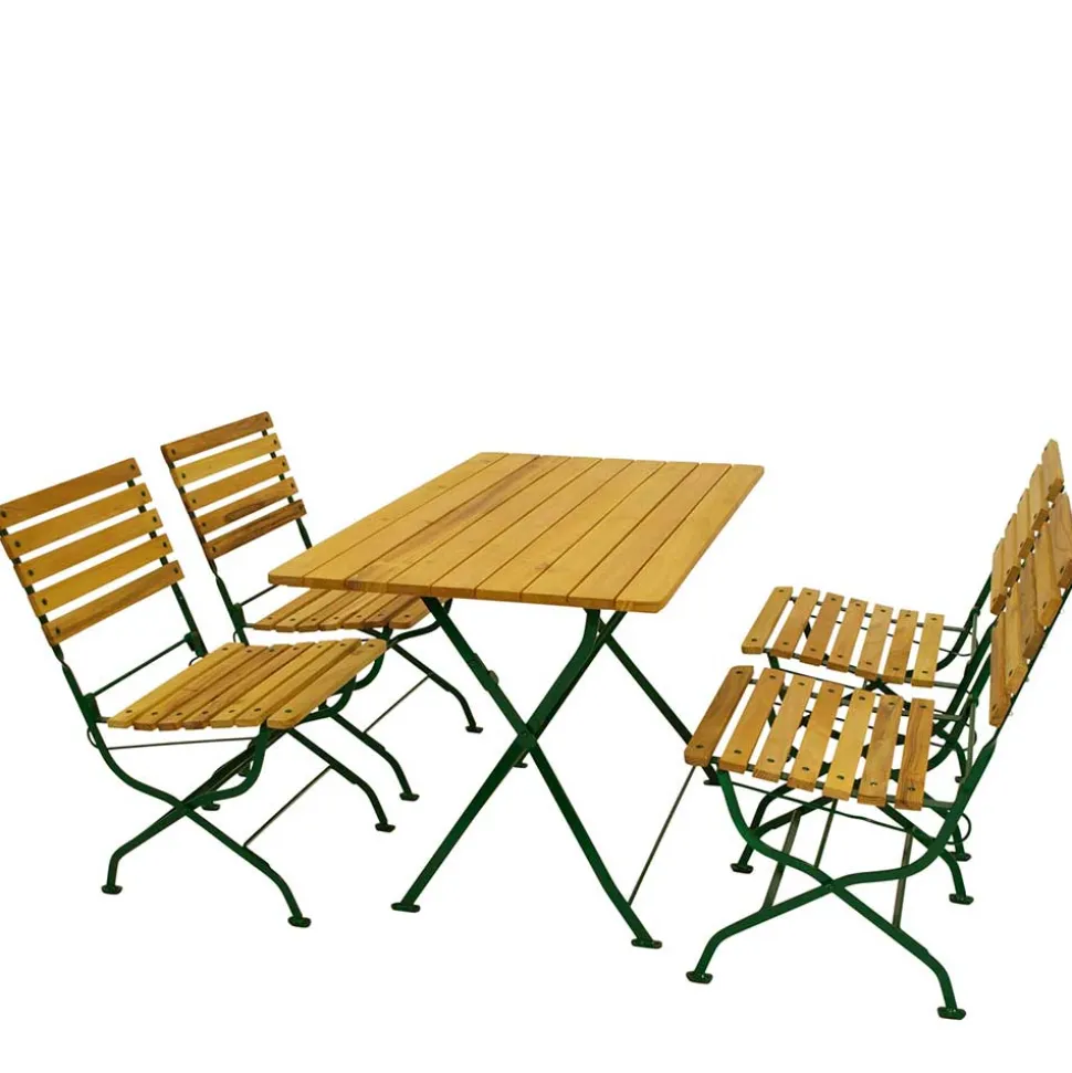 Biergarten Tischgruppe aus Robinie - Gracy (fünfteilig)