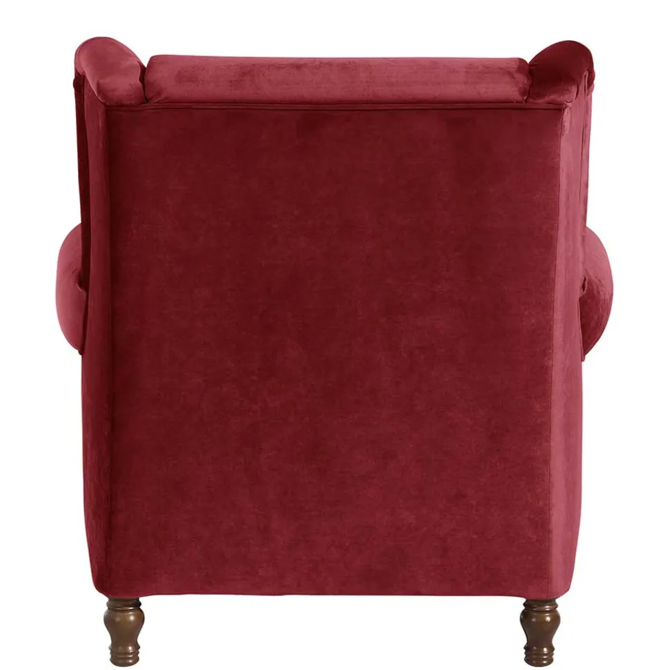 Big Sessel in Rot Samtvelours - Simple