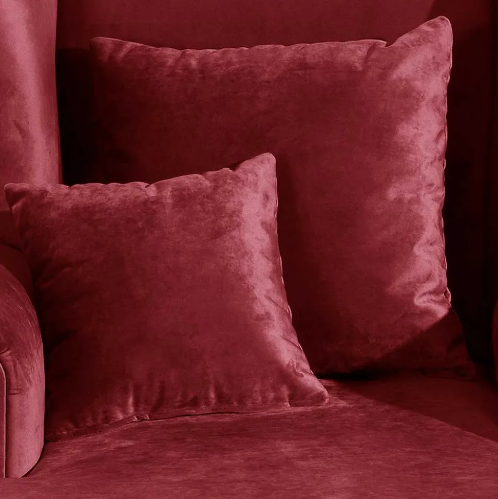 Big Sessel in Rot Samtvelours - Simple