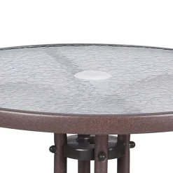 Bistro Sitzgruppe mit Glastisch - Justina (dreiteilig)