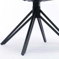 Blauer Armlehnenstuhl aus Velours - Paleara (2er Set)