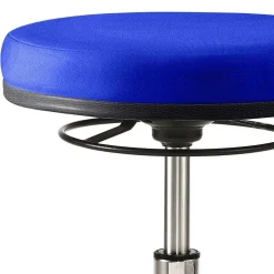 Blauer Bürohocker mit runder Sitzfläche 48cm - Suprima