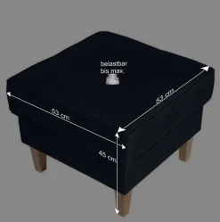 Blauer Ohrensessel mit Buche Beinen - Mag