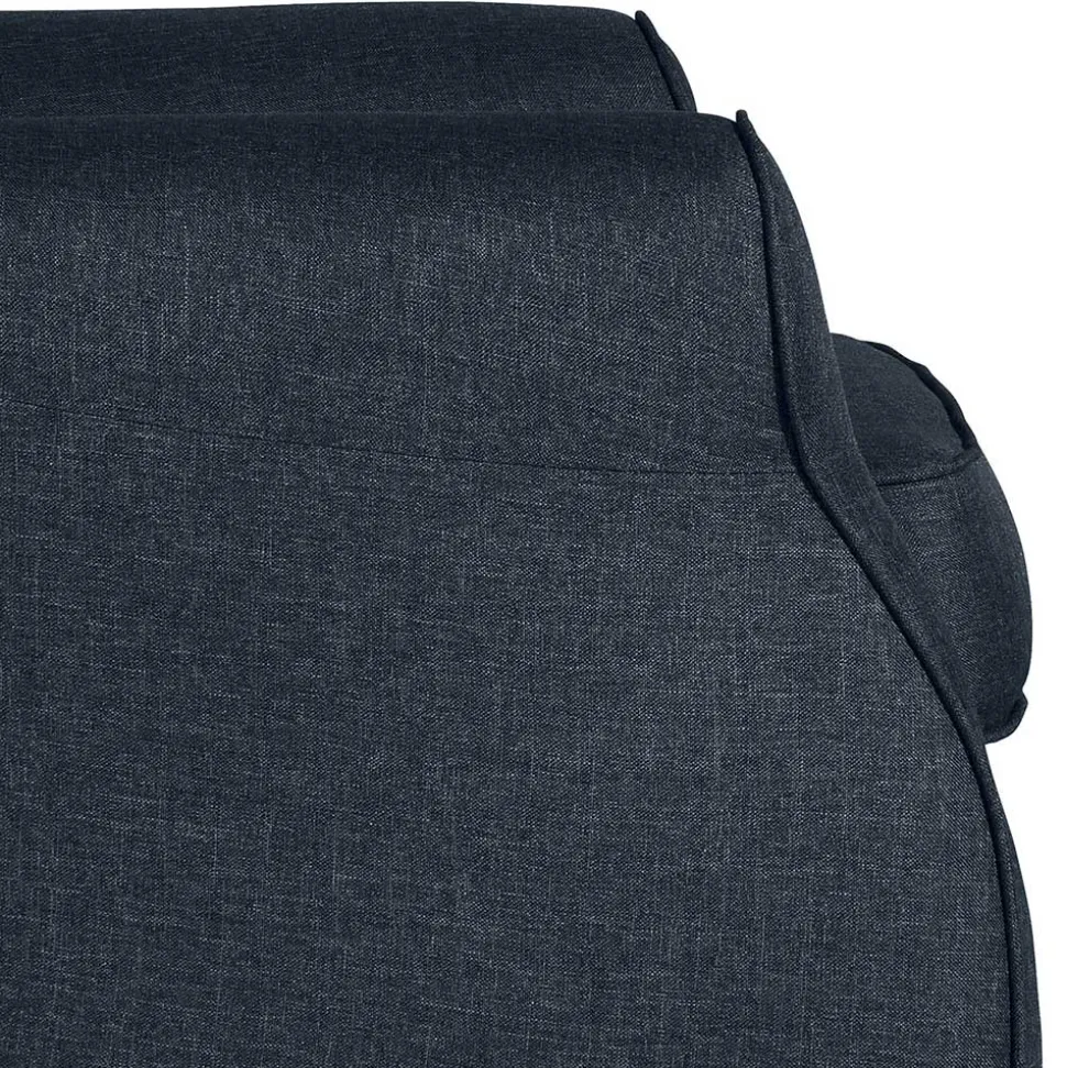 Blauer Ohrensessel mit Buche Beinen - Mag