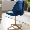 Blauer Schreibtischstuhl aus Samt - Lalita