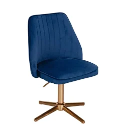 Blauer Schreibtischstuhl aus Samt - Lalita