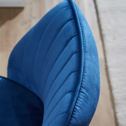 Blauer Schreibtischstuhl aus Samt - Lalita