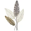 Blätter Wanddekoration in Gold Silber Grau - Kito