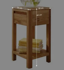 Blumensäule aus Wildeiche Massivholz - Uvinessa