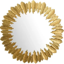 Boho Spiegel mit Metallrahmen im Feder Design - Reymon