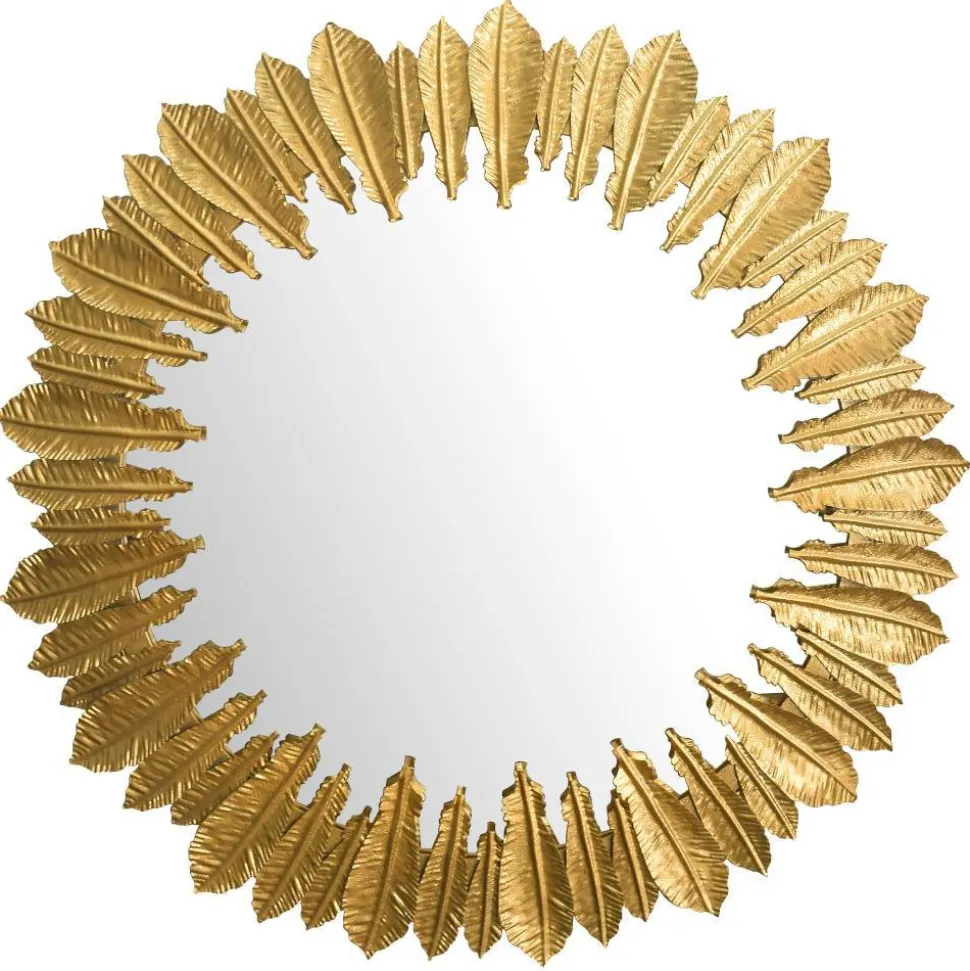 Boho Spiegel mit Metallrahmen im Feder Design - Reymon