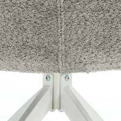 Boucle Armlehnenstuhl in Grau - Lulumo (2er Set)