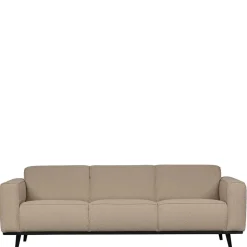Boucle Couch 3er in Beige & Schwarz - Drike