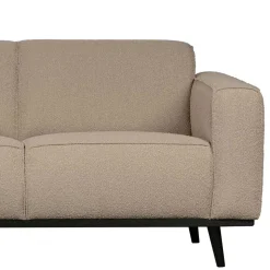 Boucle Couch 3er in Beige & Schwarz - Drike