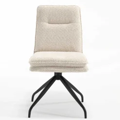 Boucle Drehstuhl in Creme - Rocono