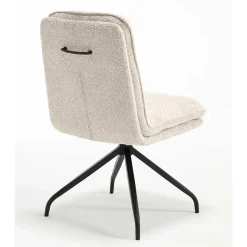 Boucle Drehstuhl in Creme - Rocono
