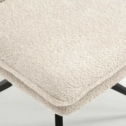 Boucle Drehstuhl in Creme - Rocono