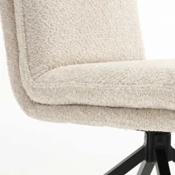 Boucle Drehstuhl in Creme - Rocono