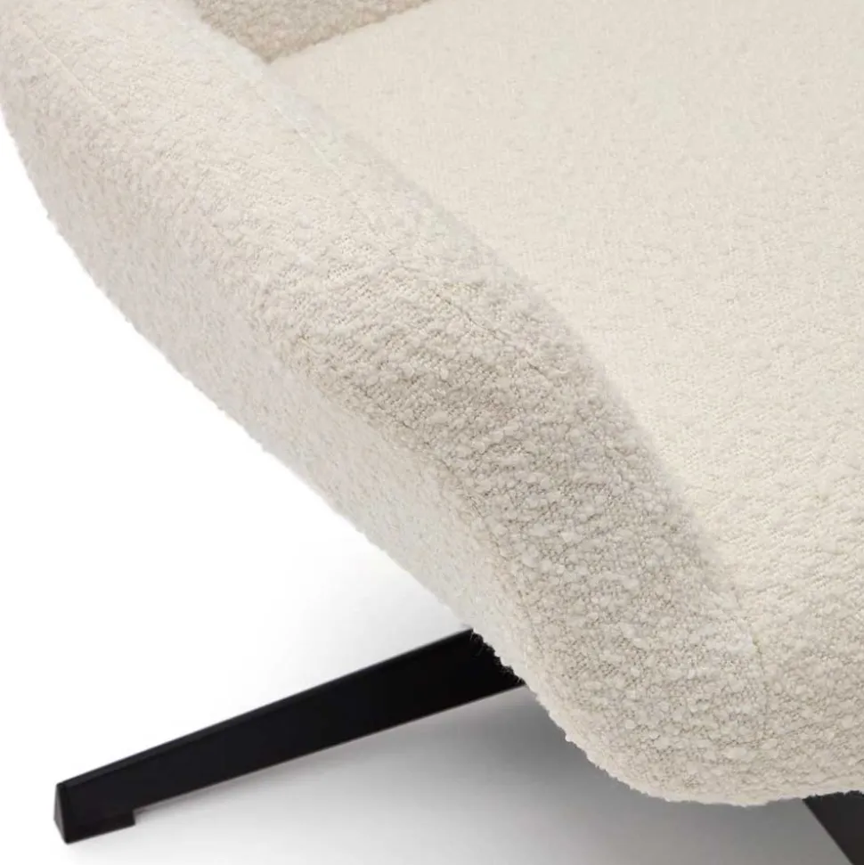 Boucle Polstersessel mit Drehgestell - Cacillo