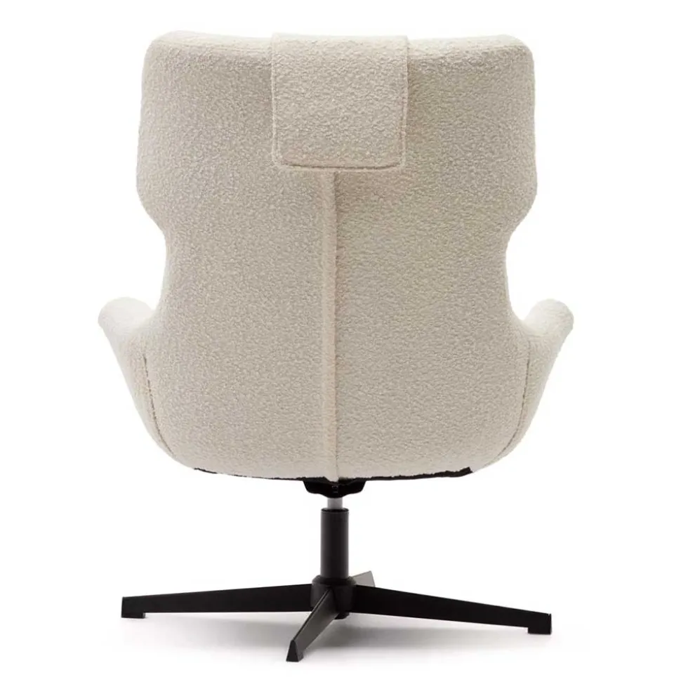 Boucle Polstersessel mit Drehgestell - Cacillo