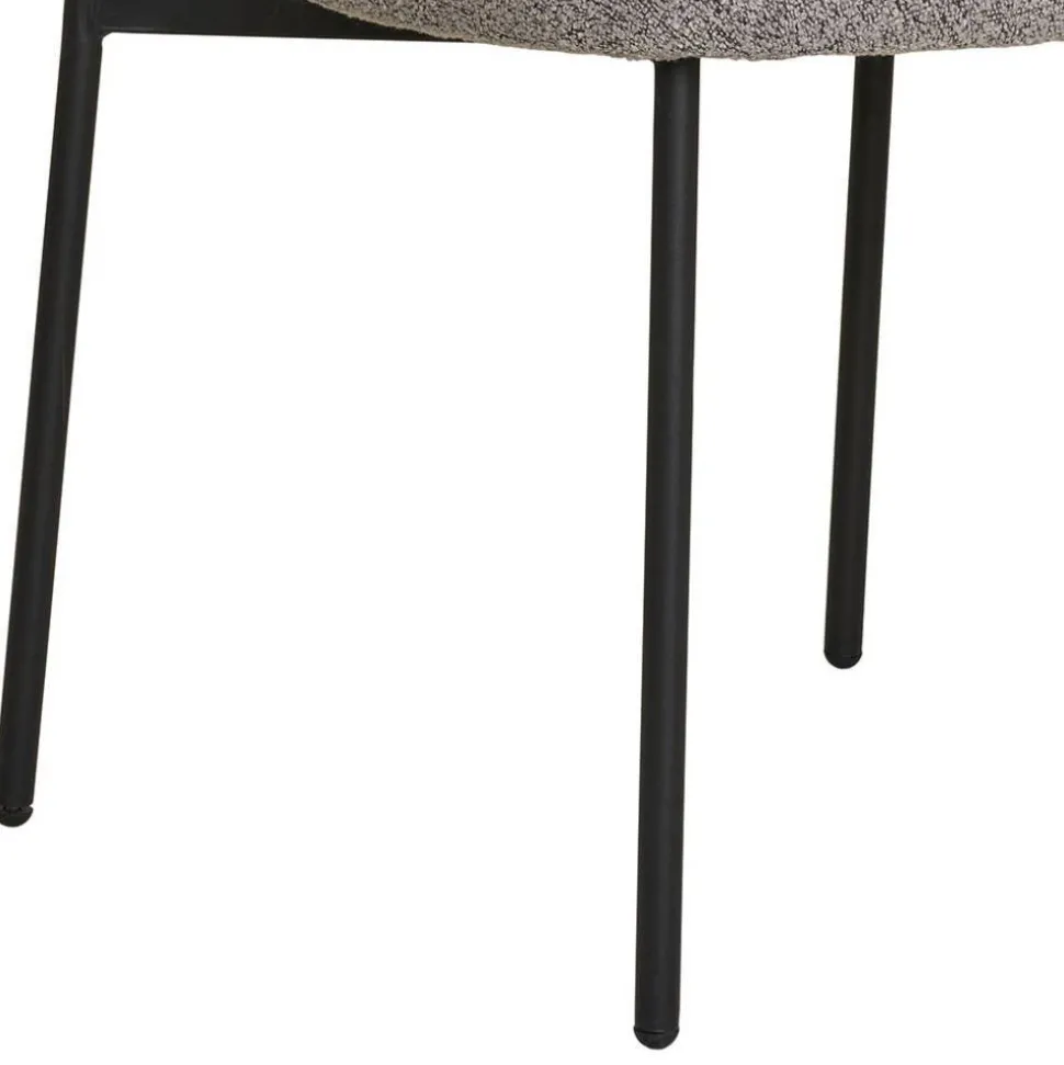 Boucle Polsterstuhl im Skandi Design - Tornado (2er Set)